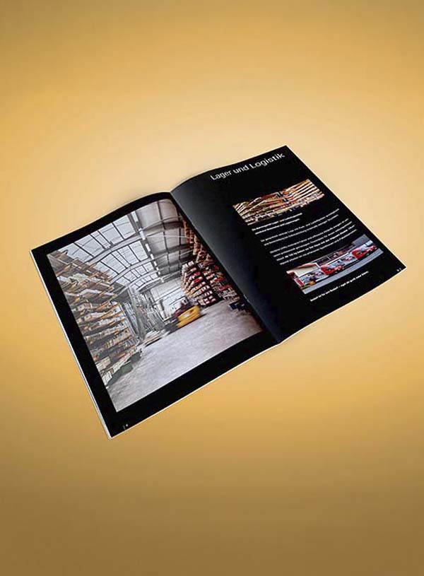 imagebroschüre und produktkatalog printdesign für einen metallbauer inhalt
