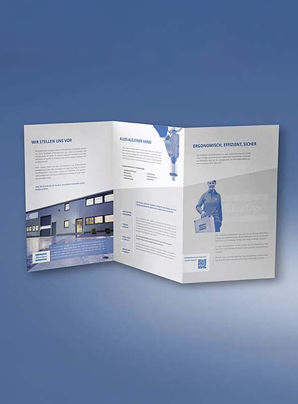 image flyer printdesign für einen metallbauer inhalt
